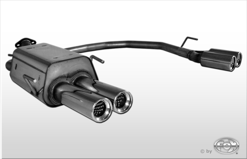 FOX Sportauspuff / Duplex-ESD f&uuml;r: OPEL Zafira / 1.6, 1.8 -92kW | Endrohr-Typ: 4x 80 rund | Hinweise: XS, 13