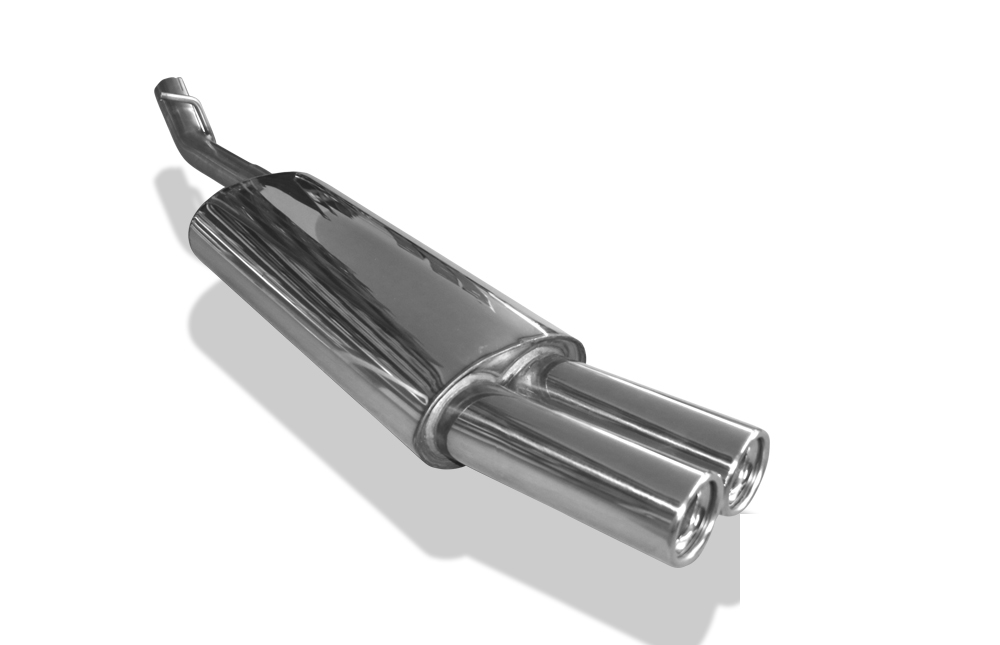 FOX Sportauspuff / ESD f&uuml;r: OPEL Vectra A Stufenheck 1.8, 2.0 - 85 kW | Endrohr-Typ: 2x 76 rund | Hinweise: S, 13