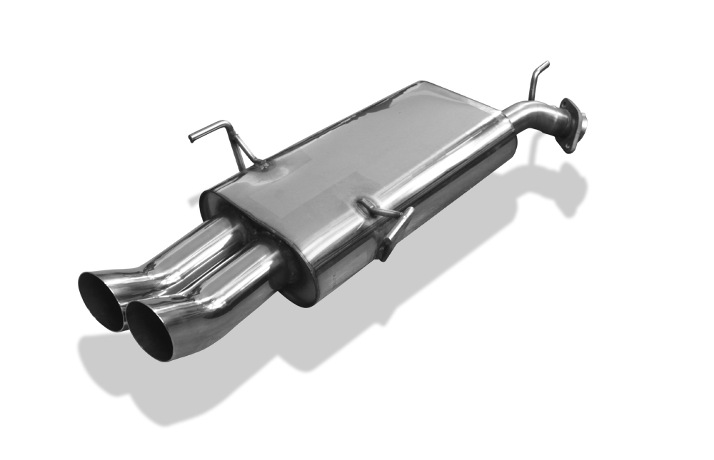 FOX Sportauspuff / ESD für: OPEL  Vectra B, inkl. Caravan /  1.8, 2.0, 2.5, 2.0D, 2.2D |  Endrohr-Typ: 2x 76 rund DTM  |  Hinweise: S,18