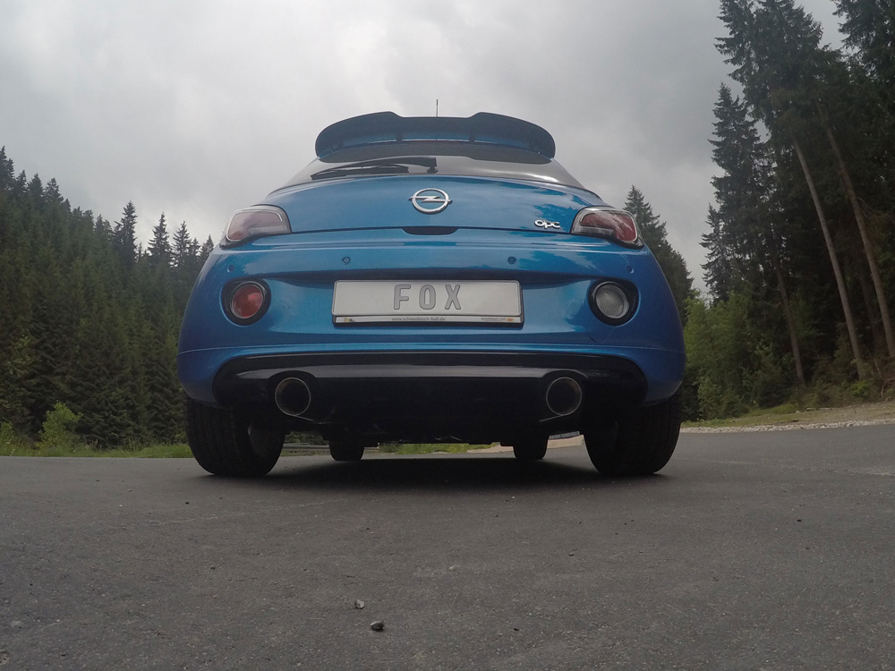 FOX Sportauspuff / Duplex-ESD f&uuml;r: OPEL Adam S / 1.4T-110kW | Endrohr-Typ: 2x 100 rund | Hinweise: S, 25