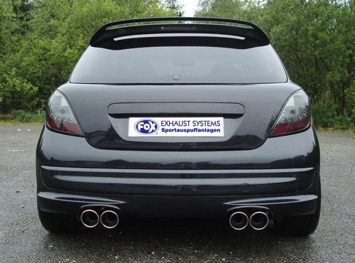 FOX Sportauspuff / Duplex-ESD f&uuml;r: PEUGEOT 207 GTI, RC / 1.6T - 128 kW | Endrohr-Typ: 4x 90 rund | Hinweise: S, 16