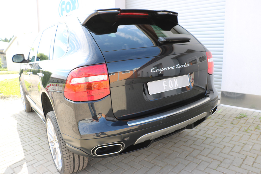 FOX Sportauspuff / Duplex-ESD f&uuml;r: PORSCHE Cayenne Turbo - 9PA, 2007- / 4.8 - 368 kW | Endrohr-Typ: 2x 220x80 flachoval | Hinweise: S, 49