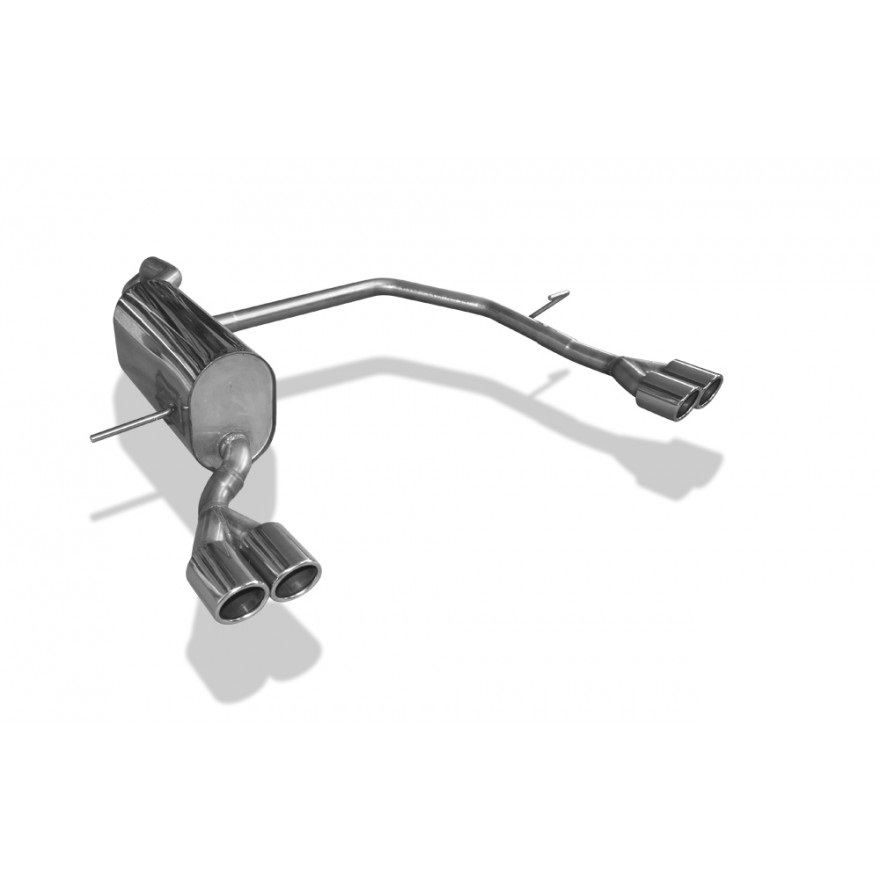 FOX Sportauspuff / Duplex-ESD f&uuml;r: RENAULT Captur TCe90, TCe120, dCi90 - 66, 88, 66 kW | Endrohr-Typ: 4x 76 rund | Hinweise: S, 16