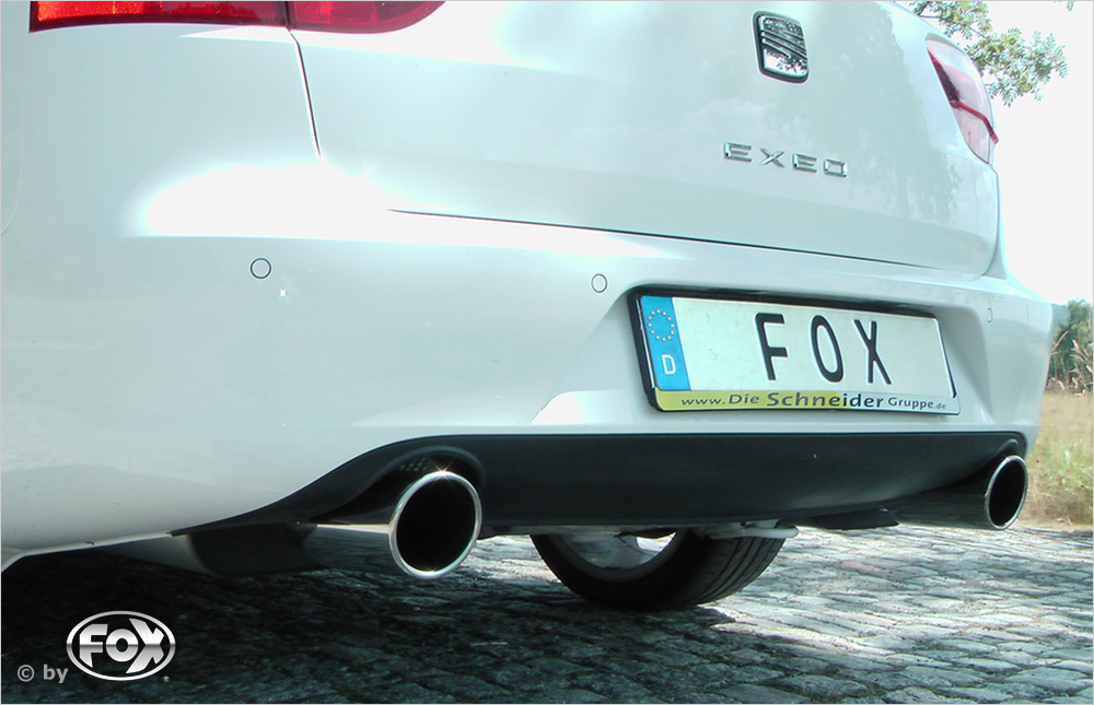 FOX Sportauspuff / Duplex-ESD für: SEAT Exeo - 3R, 3R-ST / 2.0TFSI - 147 kW | Endrohr-Typ: 2x 90 rund | Hinweise: S, 16