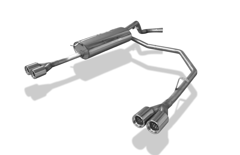 FOX Sportauspuff / Duplex-ESD f&uuml;r: VW Bora + Variant / 1.4, 1.6, 1.8T, 2.0, V5, TDI - 110 kW | Endrohr-Typ: 4x 76 rund | Hinweise: XS, 13