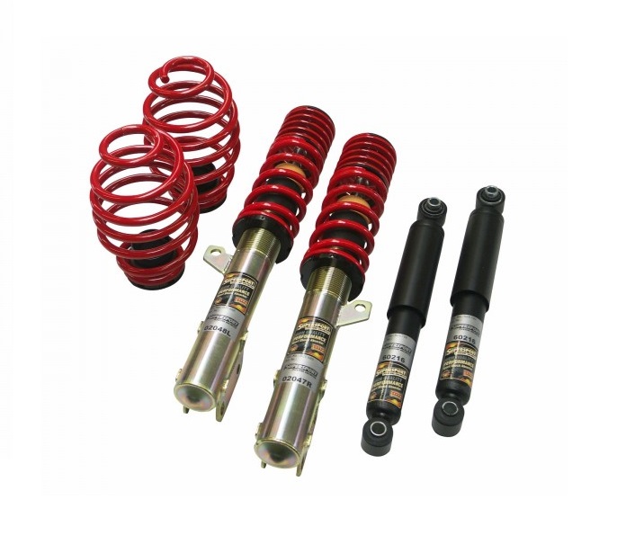 SUPERSPORT Sportfedern für: AUDI 80 Quattro 2.3, 2.6, 2.8 - B4Q, Lim.,Avant / 9.91-10.91  |  max. Achslast kg VA/HA: 1100/1120  |  Tiefer mm VA/HA: 40/35  |  mit CH-Gutachten für die MFK