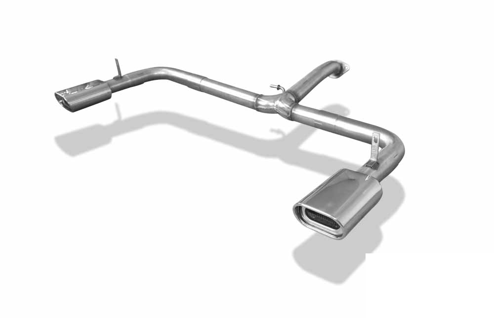 FOX Sportauspuff f&uuml;r: TOYOTA RAV-4 - XA3 / 2.0i, 2.2D-4D, 2.2D-Cat | Duplex Endrohrsystem f&uuml;r orig. MSD 2x 135x80 flachoval | Hinweise: S, 53