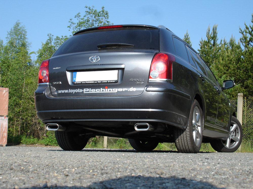 FOX Sportauspuff / Duplex-ESD f&uuml;r: TOYOTA Avensis Wagon 1.8 / T25, 95 kW | Endrohr-Typ: 2x 160x80 flachoval | Hinweise: S, 53