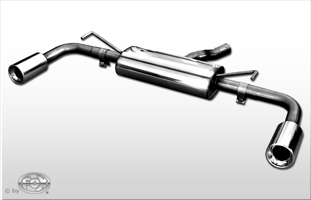 FOX Sportauspuff / Duplex-ESD f&uuml;r: TOYOTA Auris - E15 / 2.2D - 130 kW | Endrohr-Typ: 2x 90 rund | Hinweise: S, 13 - Abschlepphaken muss entfernt werden