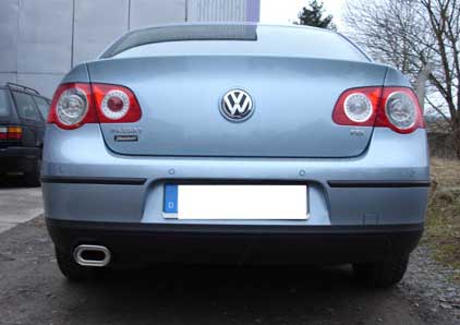 FOX Sportauspuff / ESD f&uuml;r: VW Passat / 3C, Lim., Variant, CC / 1.6i - 75, 77, 85 kW | Endrohr-Typ: 1x 135x80 flachoval | Hinweise: S, 53