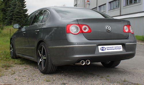 FOX Sportauspuff / ESD f&uuml;r: VW Passat 4Motion - 3C Lim., Variant / 2.0TDI - 103kW | Endrohr-Typ: 2x 80 rund | Hinweise: S, 13