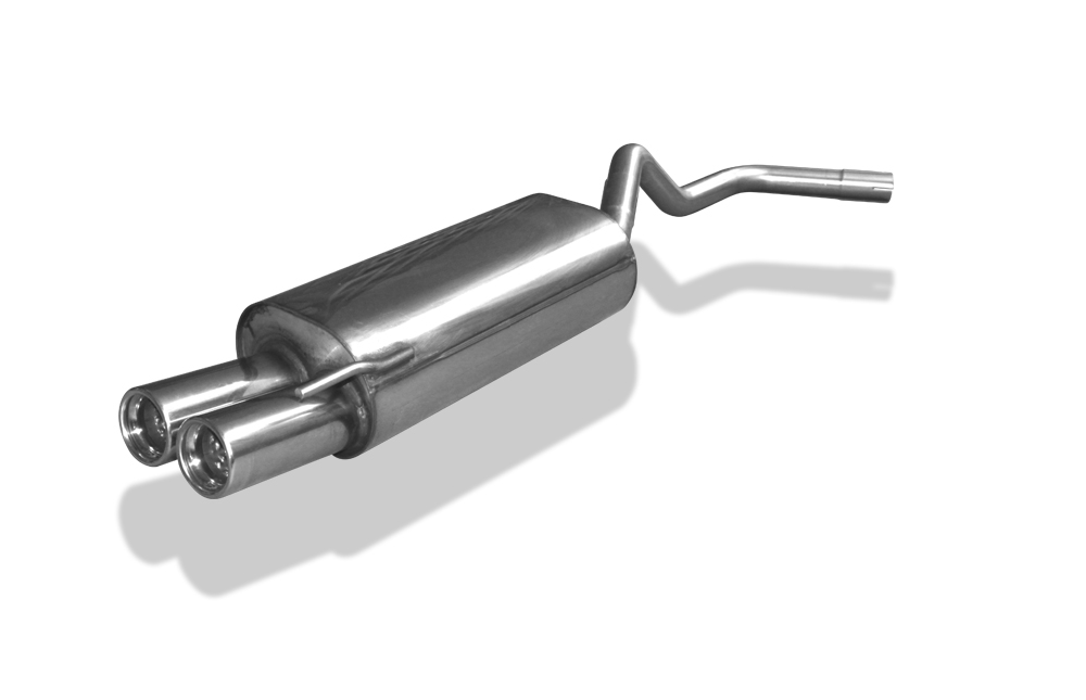 FOX Sportauspuff / ESD f&uuml;r: VW Polo (6N) 1.0, 1.1, 1.3, 1.4, 1.4TD, 1.9D - 55 kW | Endrohr-Typ: 2x 80 rund | Hinweise: S, 13