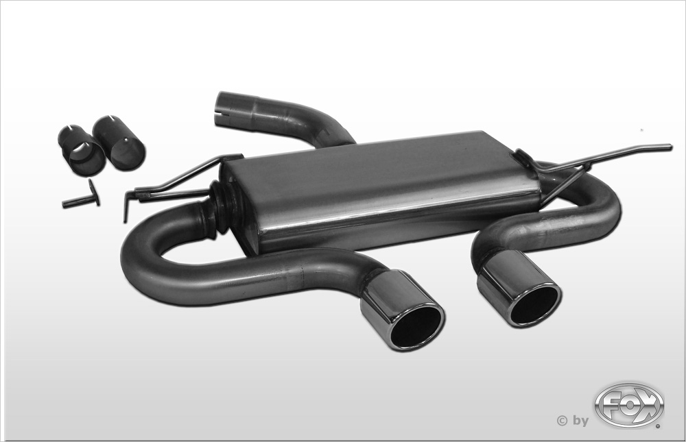 FOX Sportauspuff / Duplex-ESD f&uuml;r: VW Golf 5 - R32-Look / 1.4TSI - 90, 103, 125 kW | Endrohr-Typ: 2x 90 rund | Hinweise: XL, 16