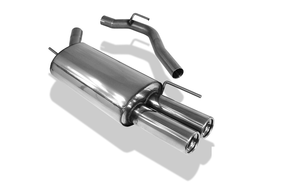 FOX Sportauspuff / ESD f&uuml;r: VW Bus T4 / 2.0, 2.5, VR6, 1.9TD, 2.4D, 2.5TDI | Endrohr-Typ: 2x 80 rund | Hinweise: S, 13