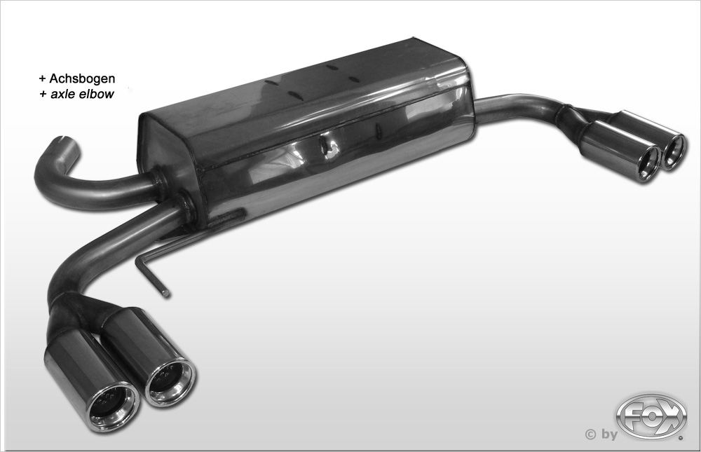FOX Sportauspuff / Duplex-ESD f&uuml;r: VW Bus T4 Syncro / 90- / 2.5, 2.4D, 2.5TDI | Endrohr-Typ: 4x 76 rund | Hinweise: S, 13