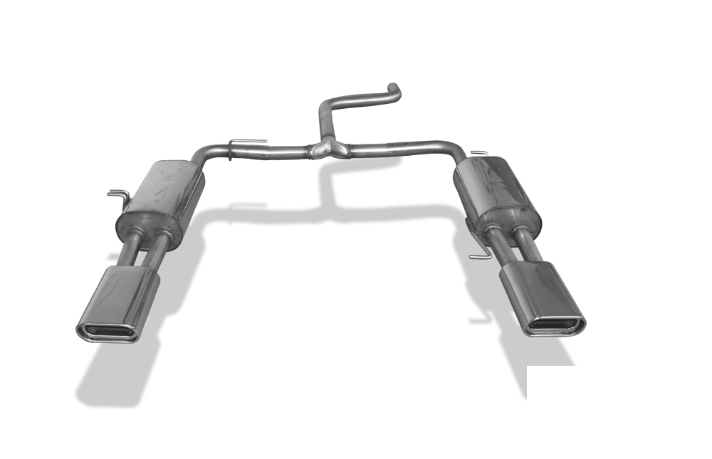FOX Sportauspuff / Duplex-ESD f&uuml;r: VW Bus - T5 / 2.0, 3.2, 1.9TDI, 2.5TDI - 77-173kW | Endrohr-Typ: 2x 160x80 flachoval | Hinweise: X, 53